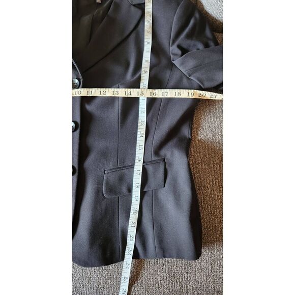 J41  Evan Picone Essentials black 3-button blazer lined, business office - Picture 2 of 7